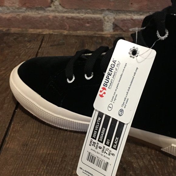 Superga Velvet High Tops NWT - Picture 6 of 7